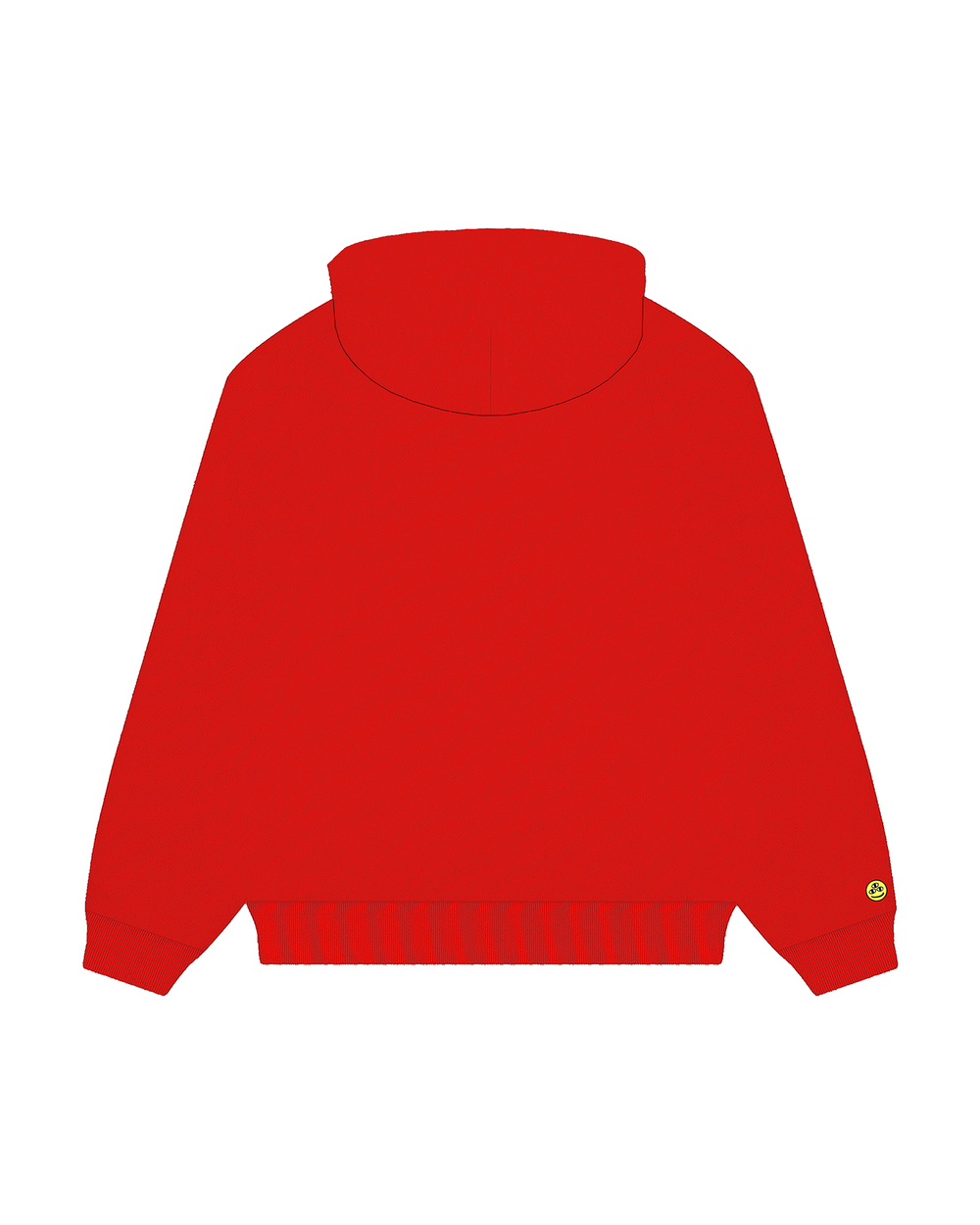 red DISHIN x Chicago Blackhawks hoodie - back lay flat