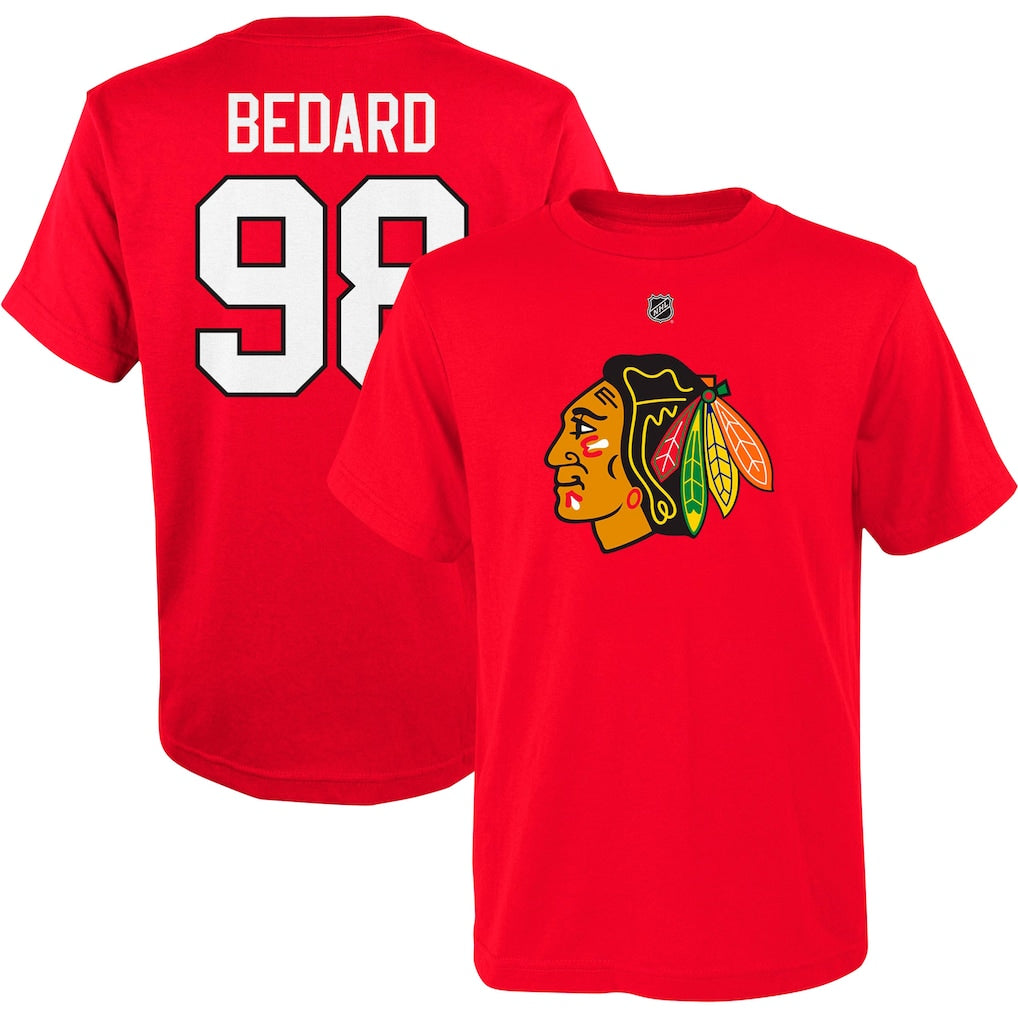 Fanatics Connor Bedard Chicago Blackhawks Youth Player Tee