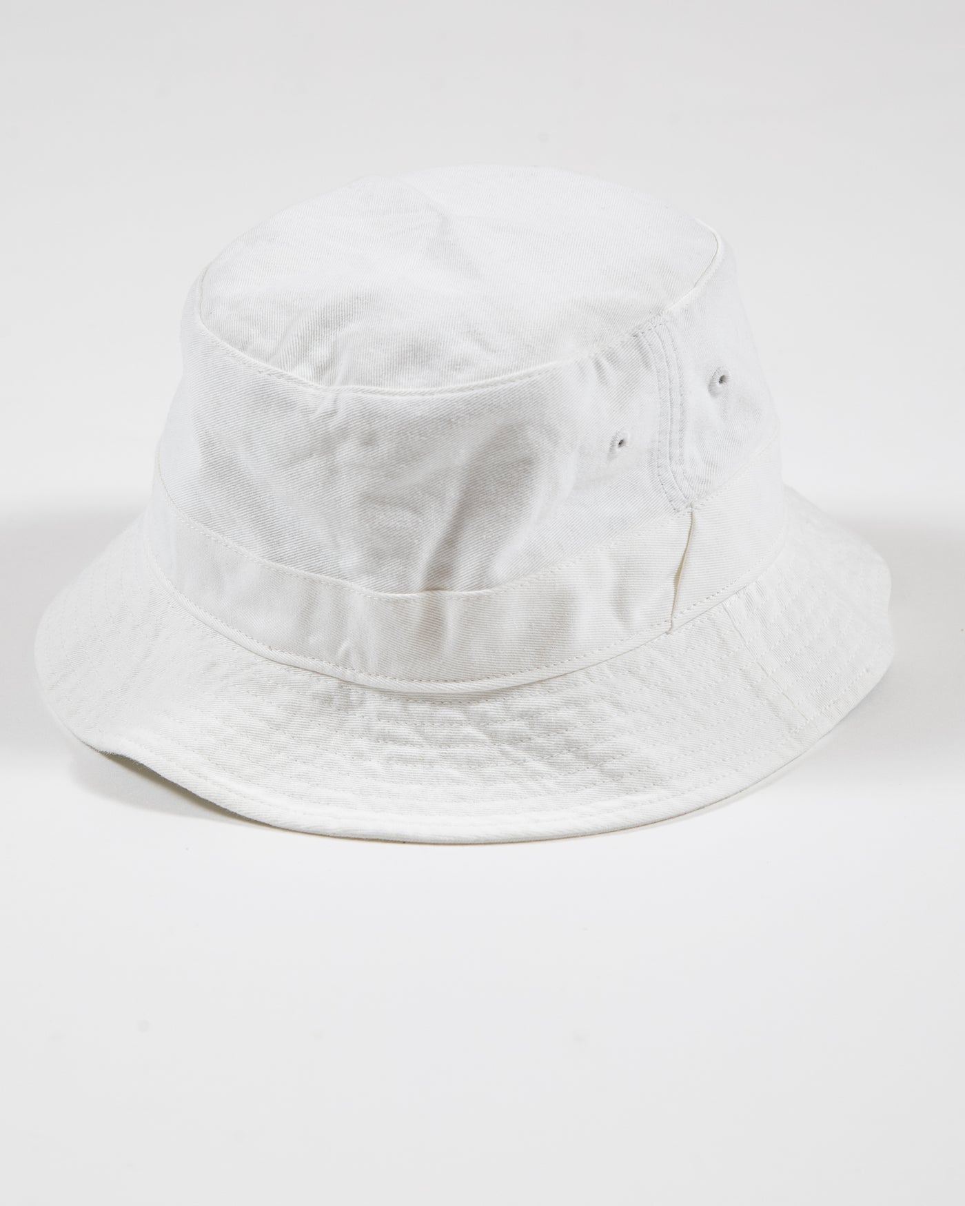 white '47 brand bucket hat with Chicago Blackhawks primary logo embroidered on front - back lay flat