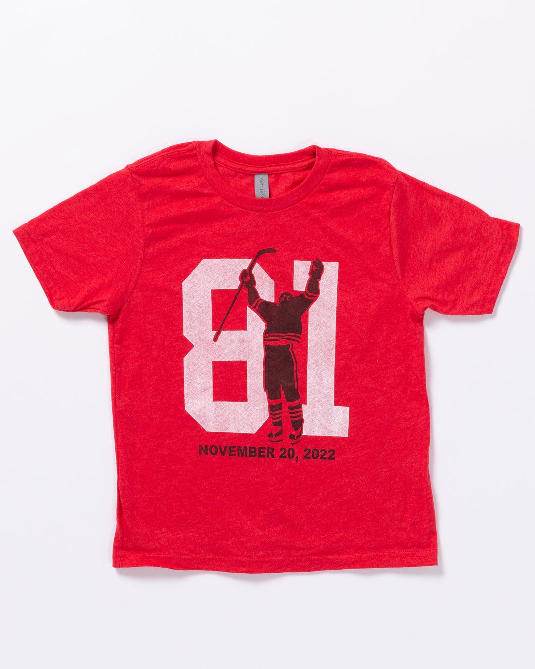 Chicago Blackhawks Marian Hossa Retirement Youth Silhouette Logo Tee