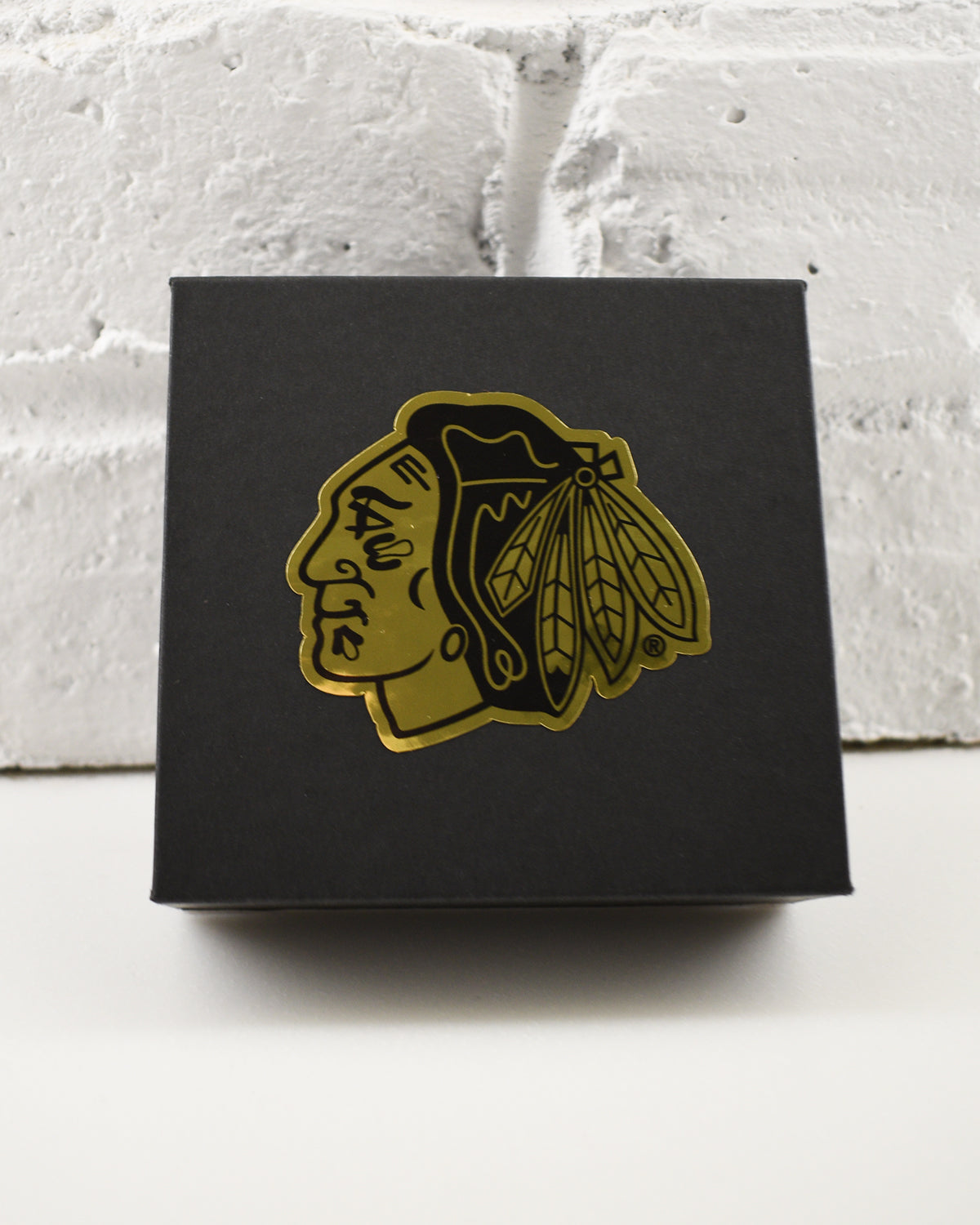 Gold Foil Chicago Blackhawks Puck Box