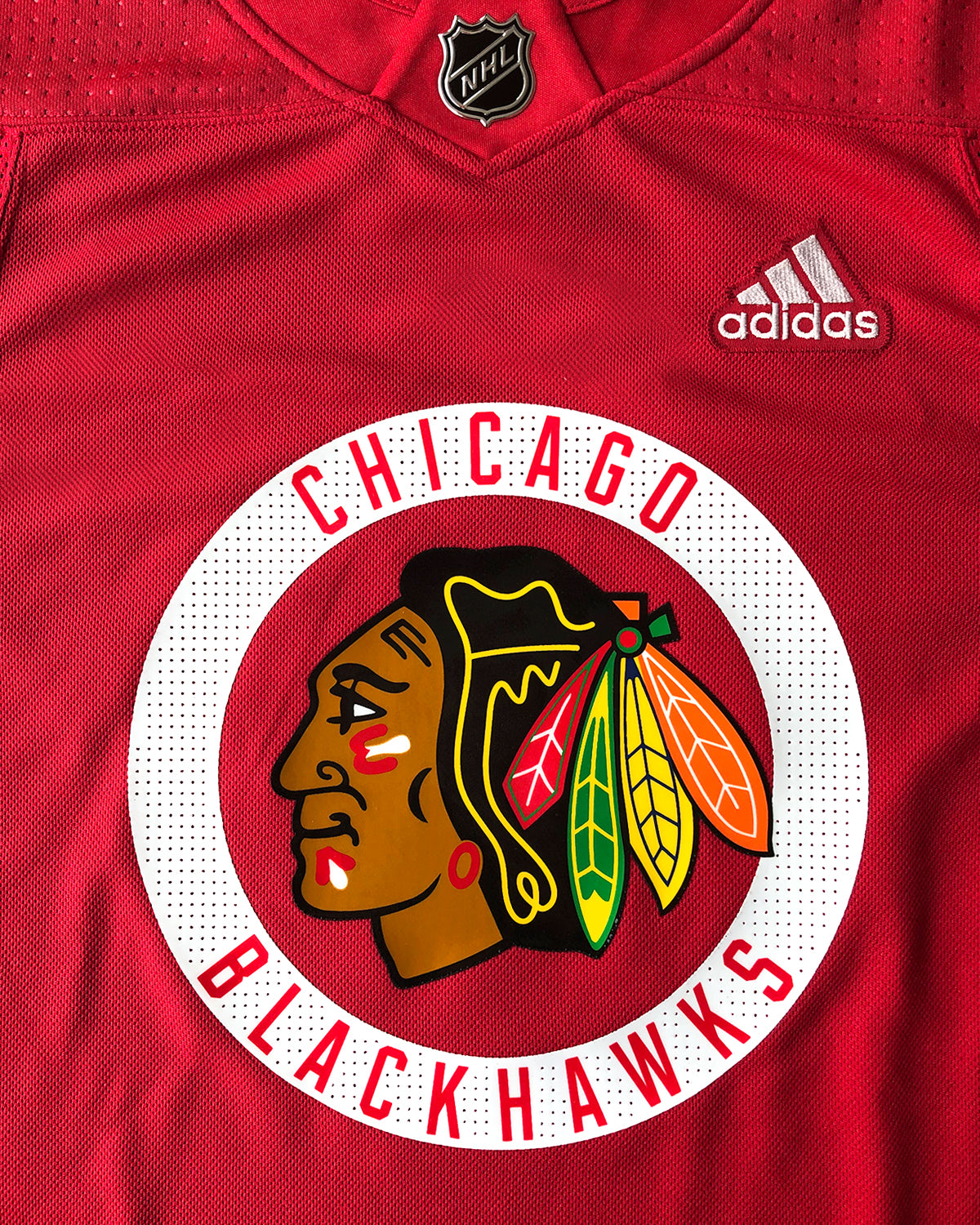 Adidas Men s Chicago Blackhawks Authentic Pro Practice Jersey Red