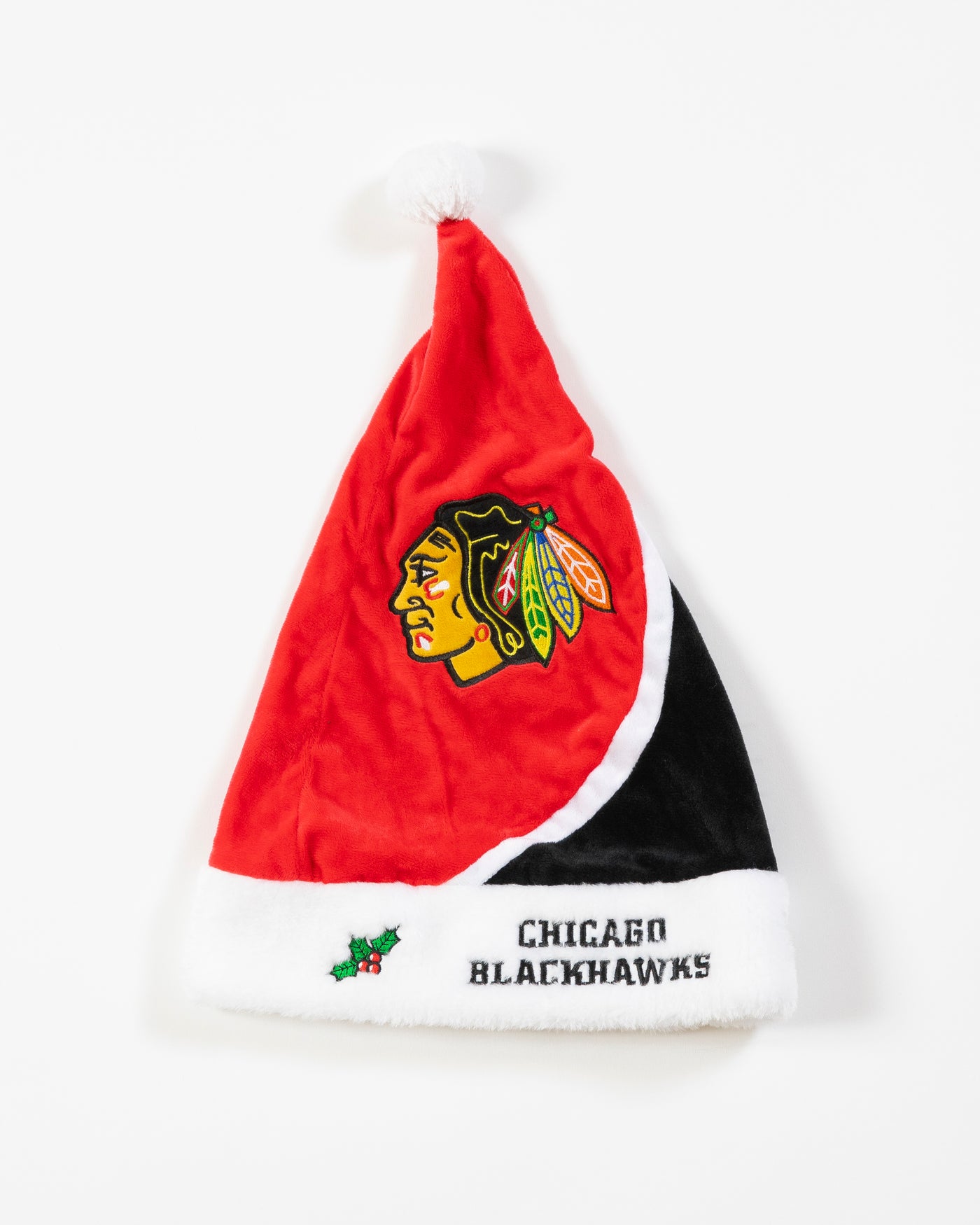 Foco Chicago Blackhawks 2022 Colorblock Santa Hat