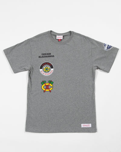 Cbh Shop Mitchell & Ness Blackhawks Distressed Basic Logo Shirts Chicago  Blackhawks - Tiotee