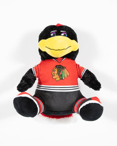 Team Beans Tommy Hawk plush with hidden scarf - front view