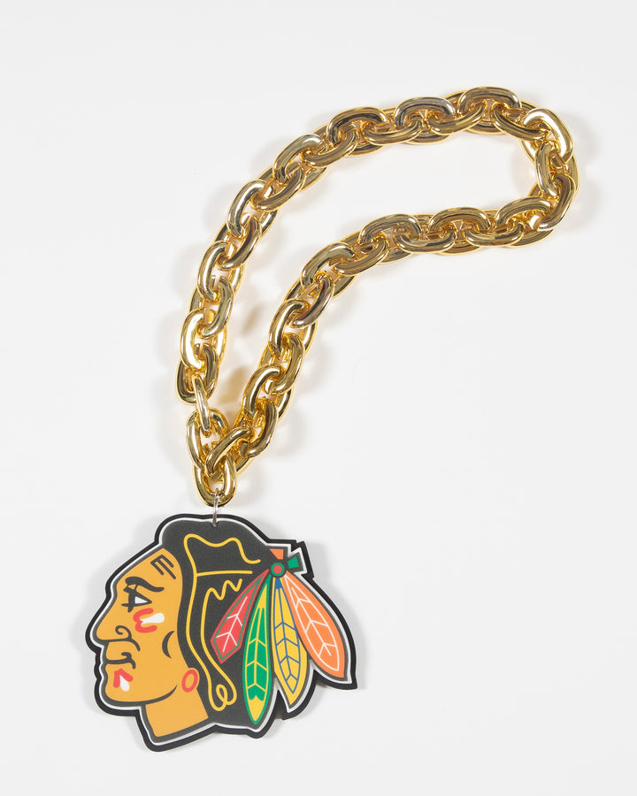FanFave Chicago Blackhawks Gold FanChain