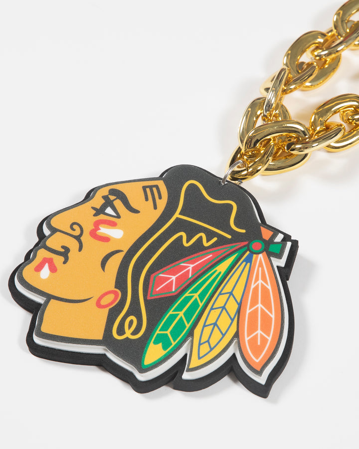 FanFave Chicago Blackhawks Gold FanChain