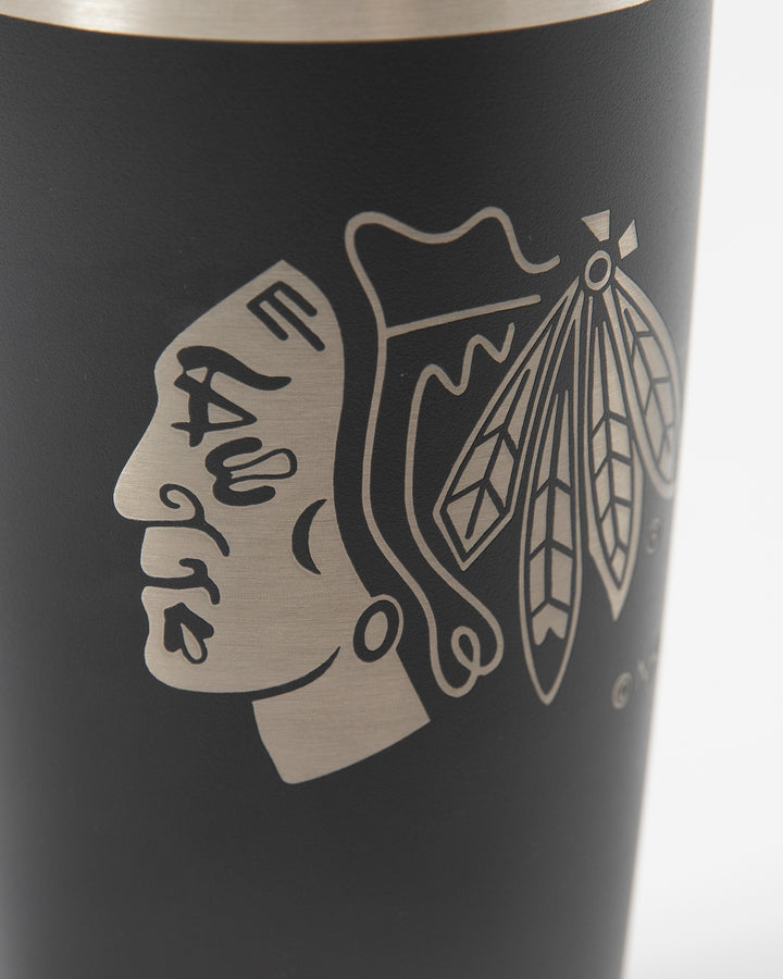 YETI Chicago Blackhawks 20 oz Black Rambler Tumbler