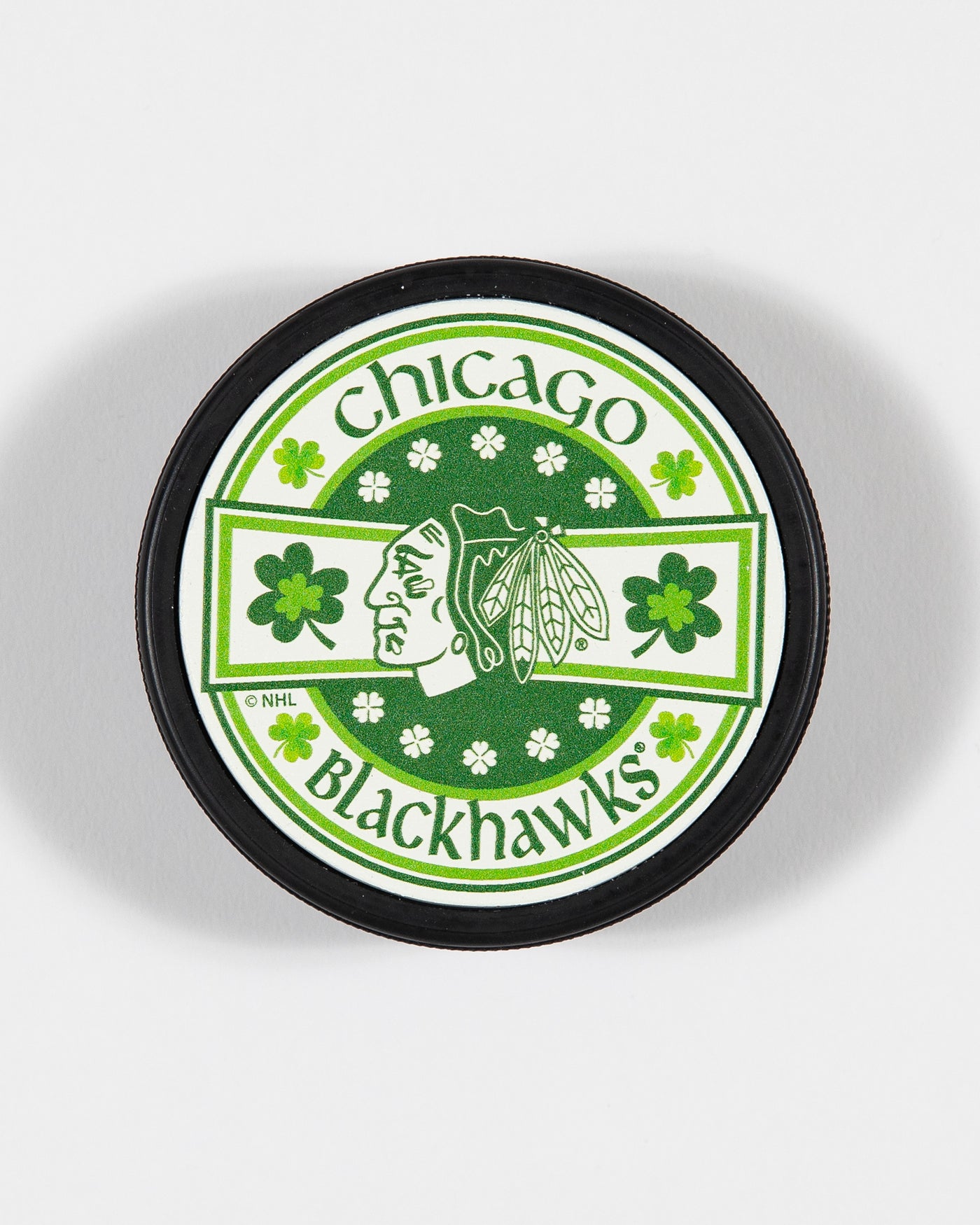 Mustang Chicago Blackhawks Irish Pride Puck