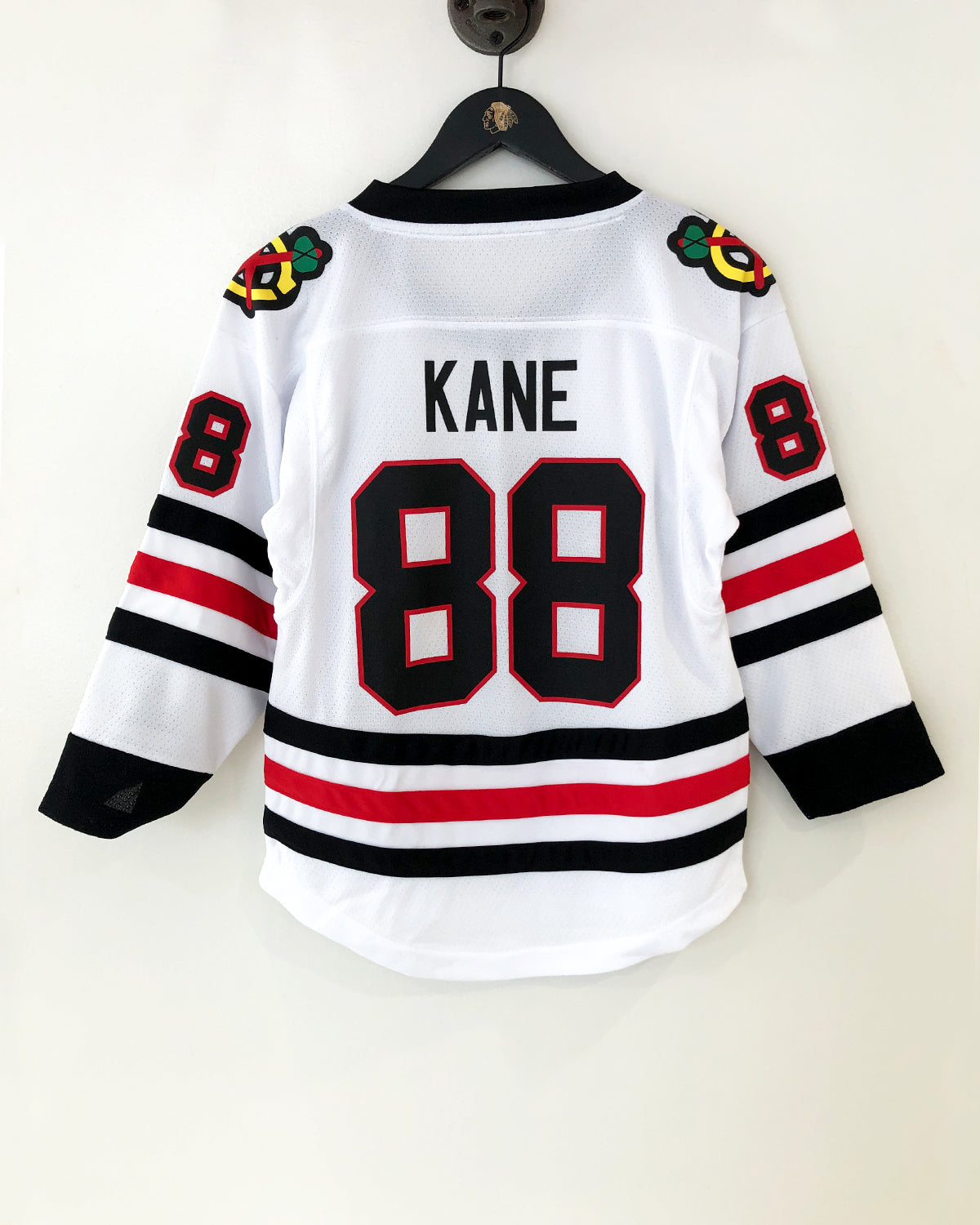 Blackhawks No88 Patrick Kane Red(White Skull) Stitched Youth Jersey